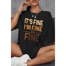 Unisex Fine Baskılı Kısa Kol T-Shirt