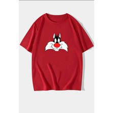 Unisex Sylvester Baskılı Kısa Kol T-Shirt