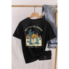 Unisex Pamuklu Arizona Ön ve Arka Baskılı Tasarım T-Shirt