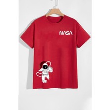 Unisex Nasa Baskılı Tshirt