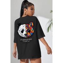 Unisex Panda Baskılı Kısa Kol T-Shirt