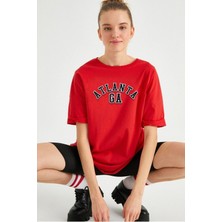 Unisex Atlanta Baskılı Kısa Kol T-Shirt