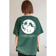 Unisex The Moon Baskılı Tasarım T-Shirt