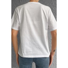 Unisex Happiness Baskılı Tasarım Tshirt