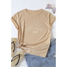 Unisex White Baskılı Kısa Kol T-Shirt
