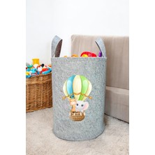 Unisex Balon Fil Bebek Çocuk Odası Düzenleyici Saklama Kutusu Oyuncak Kirli Sepeti 50X40 cm