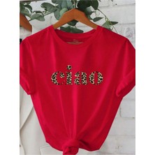 Unisex Pamuklu Ciao Ön Baskılı Tasarım Tshirt