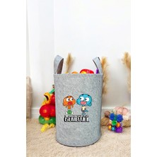 Unisex Gumbal Bebek Çocuk Odası Düzenleyici Saklama Kutusu Oyuncak Kirli Sepeti 40X35 cm