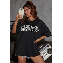 Unisex Malibu Baskılı Tasarım Tshirt