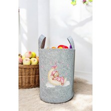 Unisex Ayı Desen Bebek Çocuk Odası Düzenleyici Saklama Kutusu Oyuncak Kirli Sepeti 40X35 cm