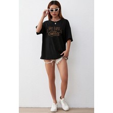 Unisex But First Coffee Tasarım Tshirt