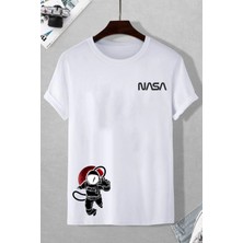 Unisex Nasa Baskılı Tshirt