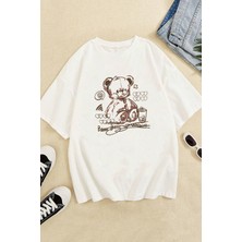 Unisex Bear Bear Baskılı Tasarım Tshirt