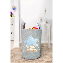 Unisex Yıldız Ayı Bebek Çocuk Odası Düzenleyici Saklama Kutusu Oyuncak Kirli Sepeti 40X35 cm