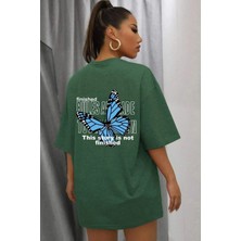 Unisex Kelebek Baskılı Tasarım Tshirt