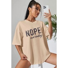 Unisex Not Today Baskılı Tasarım Tshirt