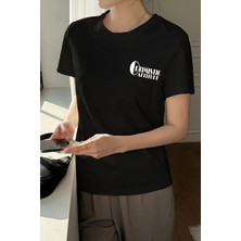 Unisex Optimistic Baskılı Tasarım Tshirt