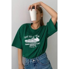 Unisex Age Of Steam Baskılı Tasarım Tshirt