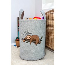 Unisex Need Coffee Bebek Çocuk Odası Düzenleyici Saklama Kutusu Oyuncak Kirli Sepeti 50X40 cm