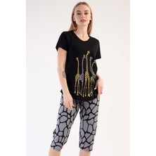 Pamuklu Kadın Kısa Kol I Kaprili Pijama Takım
, 303291