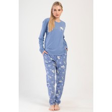 Pamuklu Kadın Büyük Beden Uzun Kol Pijama Takım
, 404031