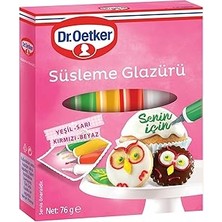 Dr. Oetker Süsleme Glazürü Renkli Dekorasyon İçin 76 gr Kek ve Kurabiye Süslemeleri
