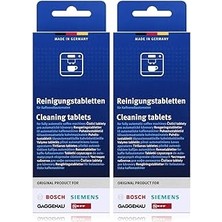 2'li Paket Temizlik Tableti, Kahve Otomatları Için, Termo Sürahiler TCZ6001 2 x 10 Tablet