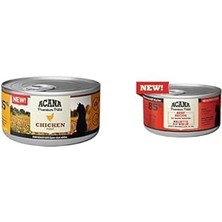 Acana Premium Pate (Ezme) Konserve Yaş Maması, Tavuklu, 85 gr ve Acana Premium Pate (Ezme) Kon