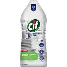 Cif Profesyonel Elde Yıkama Yağ Çıkarıcı Bulaşık Deterjanı 1500 ml Konsantre Formül ile Derinlemesine Temizlik