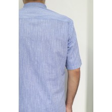 Cliente Fistan Store Erkek Kırçıllı Klasik Kesim Rahat Kalıp Tek Cepli Kısa Kollu Yazlık Gömlek
