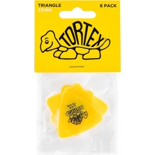 Jim  Dunlop 431P.73 Tortex Triangle Yellow 6'lı Paket Pena (0.73 Mm)