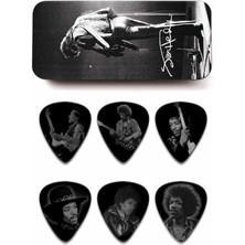 Jim Dunlop Jimi Hendrix Silver Portrait 6lı Pena Seti (Medium)