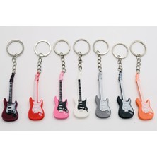 Diyez Müzik Siyah Beyaz Elektro Gitar Anahtarlık