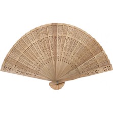 Mobgift Hediyelik Asorti Ahşap Şık Serinletici Yelpaze 12'li Paket