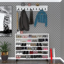 Kenzlife Ayakkabılık Nalın6 Byz 53*120*30 Kapaksız 6 Raflı 36 Çift Ayakkabı Kapasitesi