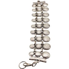 Zamak Metal ( 0 Nikel ) 925 Gümüş Kaplama Vintage Tarz Bileklik