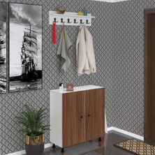 Kenzlife Portmanto Ayakkabılık ve Askılık Tomak5 Cvzbyz 83*100*32 Yirmibeş Çift Ayakkabı Kapasitesi