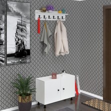 Kenzlife Portmanto Ayakkabılık ve Askılık Sandal3 Byzbyz 53*120*32 Onsekiz Çift Ayakkabı Kapasitesi