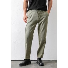 Erkek Beli Ayarlanabilir Cepli Jogger Pantolon Haki - 5060