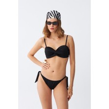 Modaserdem Akbeniz Kadın Straplez Siyah Bikini Takımı