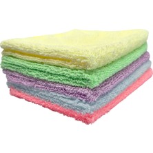 Mikrofiber Pastel Seri Temizlik ve Kurulama Bezi 2'si 1 Arada 5’li Set | 35X40 cm