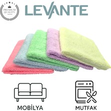 Mikrofiber Pastel Seri Temizlik ve Kurulama Bezi 2'si 1 Arada 5’li Set | 35X40 cm