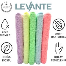 Mikrofiber Pastel Seri Temizlik ve Kurulama Bezi 2'si 1 Arada 5’li Set | 35X40 cm