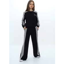 Kız Çocuk %100 Pamuk 2 Iplik Kompakt Penye Kumaş Eşofman Takım - Aüt - 2032