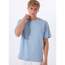 Hugo Bisiklet Yaka Düz Açık Mavi Erkek T-Shirt 50538246_DAMINOR 10258299 01