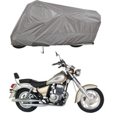 Tegin ACC | Jinlun Jl 250-5 Bağlantı Tokalı Uyumlu Solarblock Prime Uyumlu Motosiklet Brandası | Su Geçirmez, %99 UV, Yansıtıcı Gümüş Üst, 360° Lastikli, Taşıma Çantalı