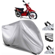 Tegin ACC | Motolux Alf-Cup Elektrikli (Bağlantı Tokalı) Uyumlu Solarblock Prime Uyumlu Motosiklet Brandası | Su Geçirmez, %99 UV, Yansıtıcı Gümüş Üst