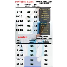 Kız Çocuk Ikili Alt&üst Takım -  Pantolon & Kısa Kollu Tişört – %100 Pamuk - Aüt - 2035