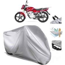 Tegin ACC | Yuki Forza 170 Arka Çanta (Bağlantı Tokalı) Uyumlu Solarblock Prime Uyumlu Motosiklet Brandası | Su Geçirmez, %99 UV, Yansıtıcı Gümüş Üst