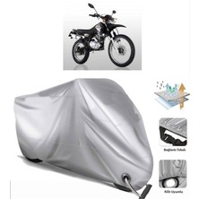 Tegin ACC | Lifan X-Plore 200M Arka Çanta (Bağlantı Tokalı) Uyumlu Solarblock Prime Uyumlu Motosiklet Brandası | Su Geçirmez, %99 UV, Yansıtıcı Gümüş Üst